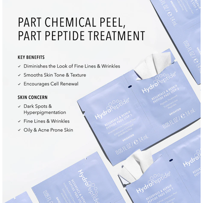 HydroPeptide Resurface & Repair Peptide Pads 30 tk